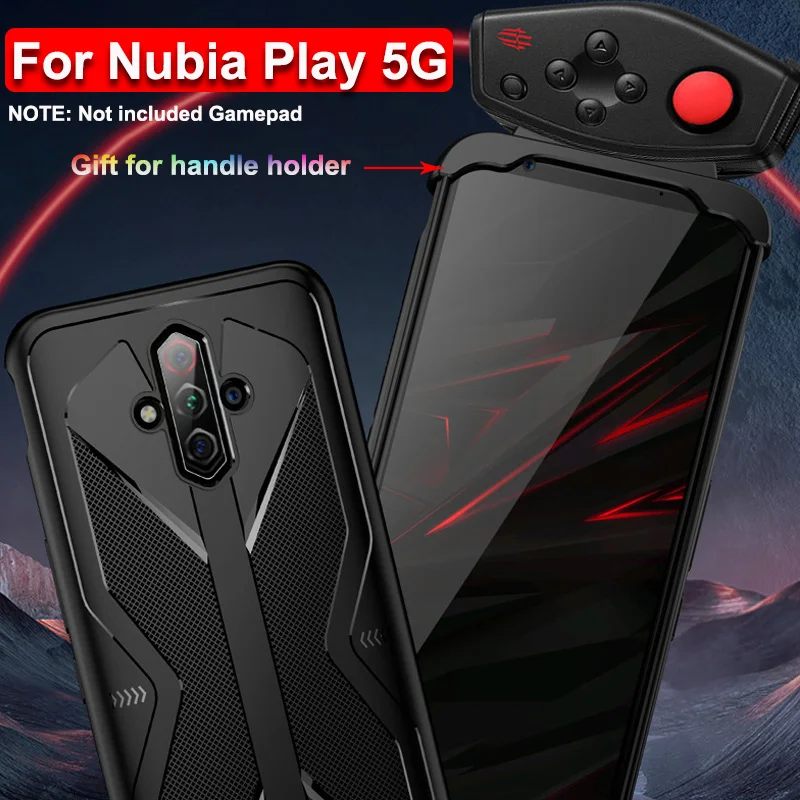 Za Nubia Igrajo 5G Primeru Mobilni Telefon Ogljikovih Vlaken Mehko Teksturo TPU Shockproof Zaščitna Nazaj Primeru za Nubia Igrajo 5G z filmu