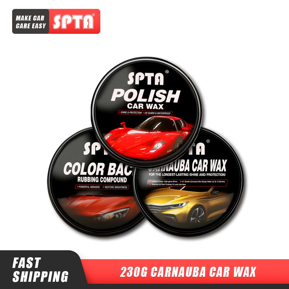 SPTA 230 g Carnauba avto vosek ,poljski Avto Vosek, Color Back Drgnjenje Spojina Vosek Nič Odstranitev Izboljšanje Barve Nepremočljiva