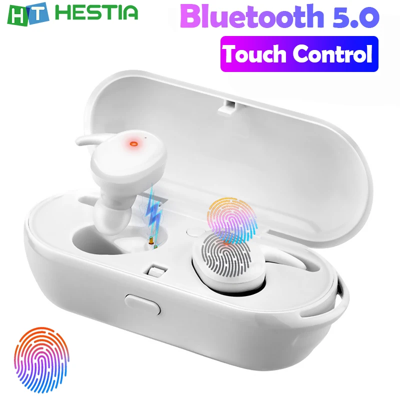 T2C TWS Bluetooth 5.0 Brezžične Slušalke V Ušesa Slušalke, Prostoročno, Slušalke, Slušalke Šport Čepkov Slušalke Za Telefon Z Mikrofonom