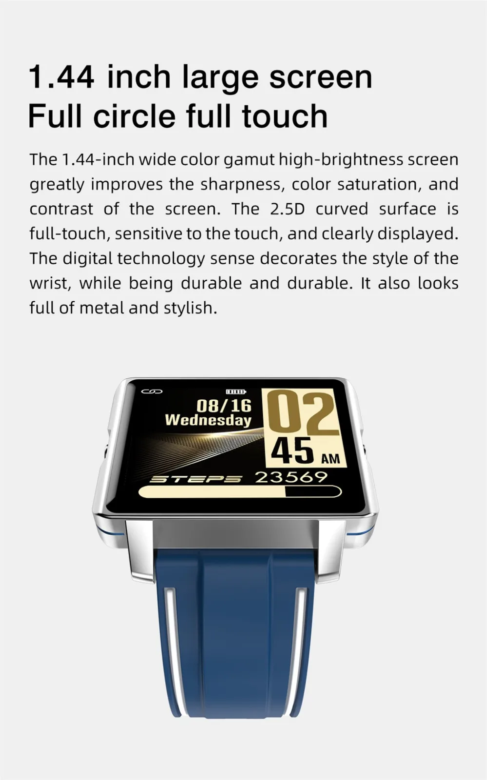 L5 1.44 palca velik zaslon multi-funkcijo smart watch luksuzni poslovni IP68 vodotesen šport Bluetooth Smartwatch fitnes E