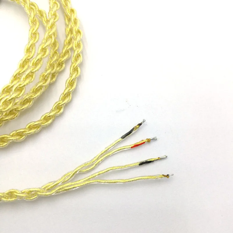 RY-c15 1,2 m DIY Zamenjava Kabel 3,5 mm Silver plated Nadgrajeno Žice 4 sklop žice kabel Za Popravilo DIY HI-fi slušalke kabel