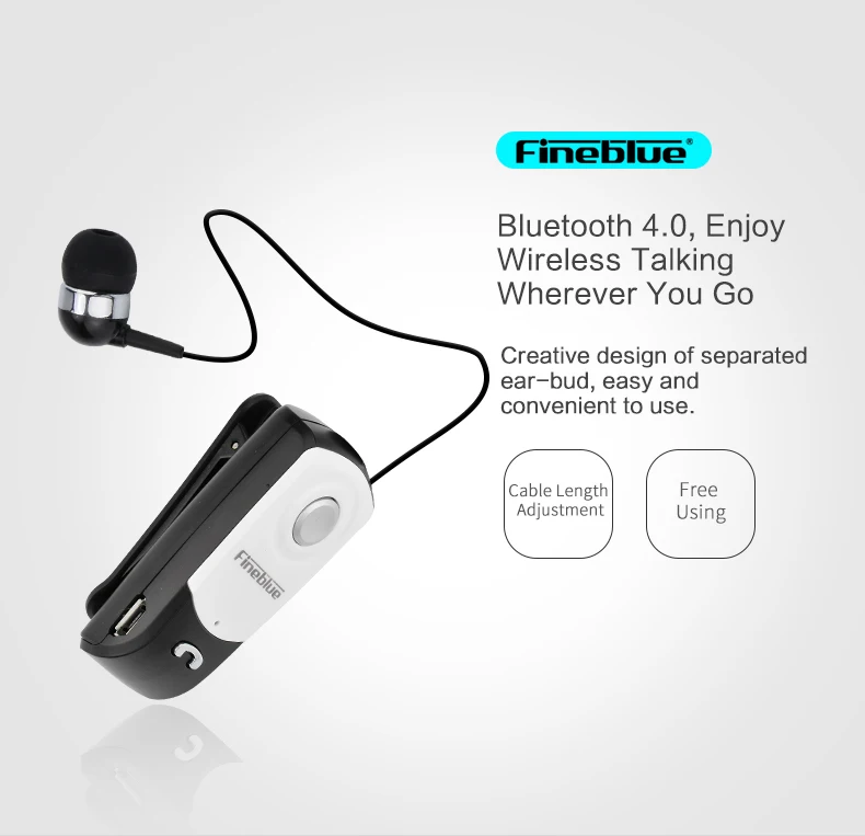 Fineblue F960 Brezžične Slušalke klic vibracije Bluetooth Slušalke z mikrofonom za Prostoročno Slušalko Čepkov za iPhone Xiaomi