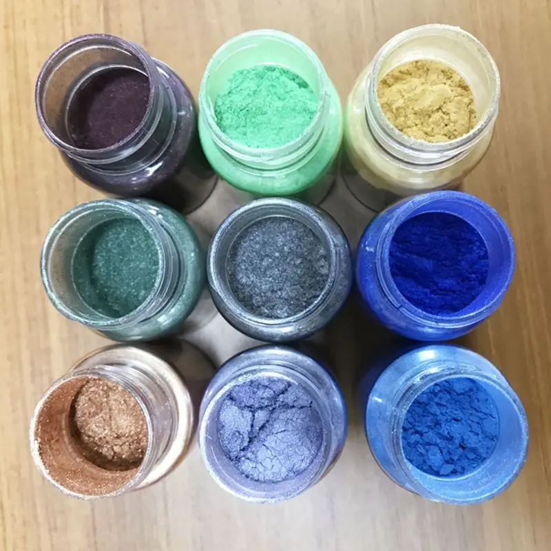 24 Barv Kozmetični Razred Pearlescent Naravnih Mica Mineralnih Prahu Epoksi Smolo, Barvilo, Pigment Biser