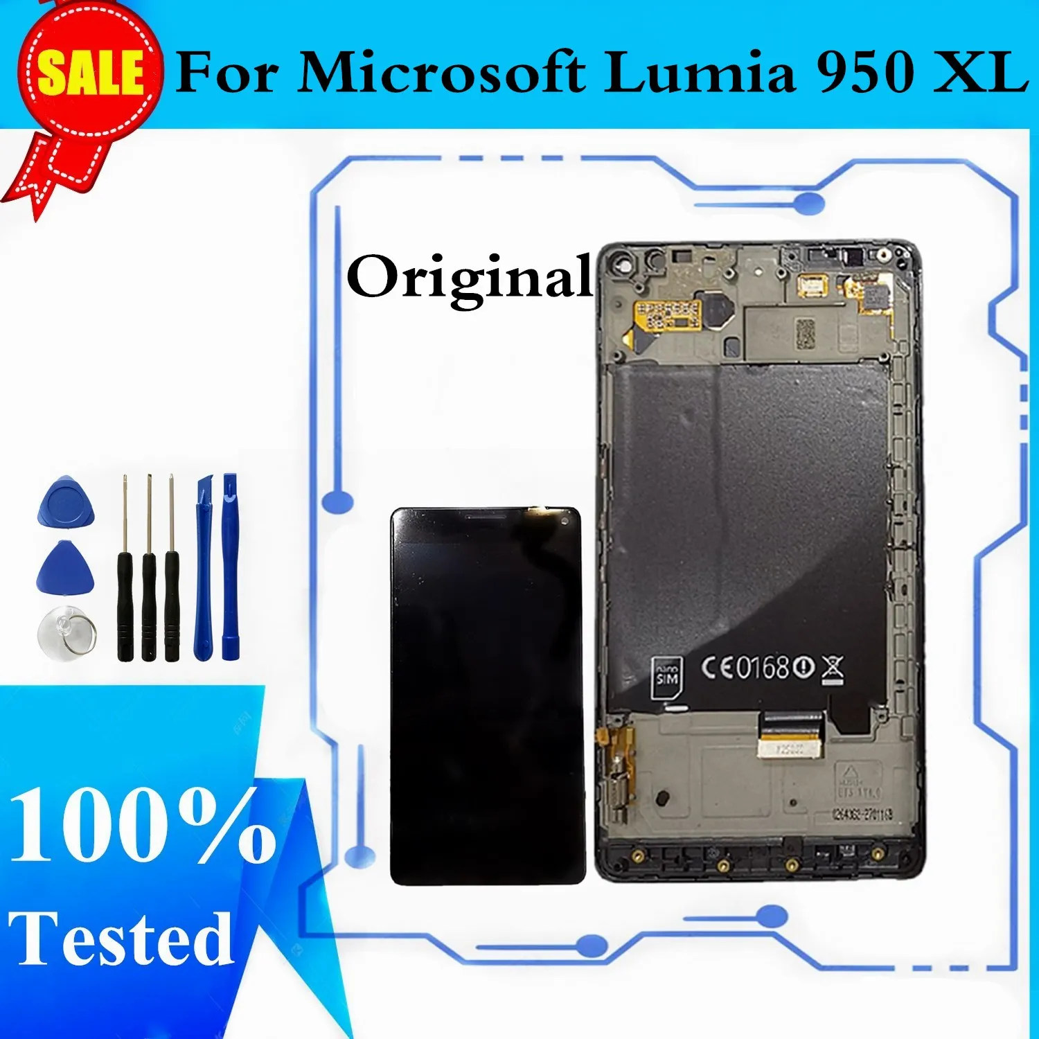 Original LCD Za Microsoft Lumia 950 XL LCD Zaslon, Zaslon na Dotik, Računalnike Zaslonu Za Nokia, Microsoft Lumia 950 XL LCD