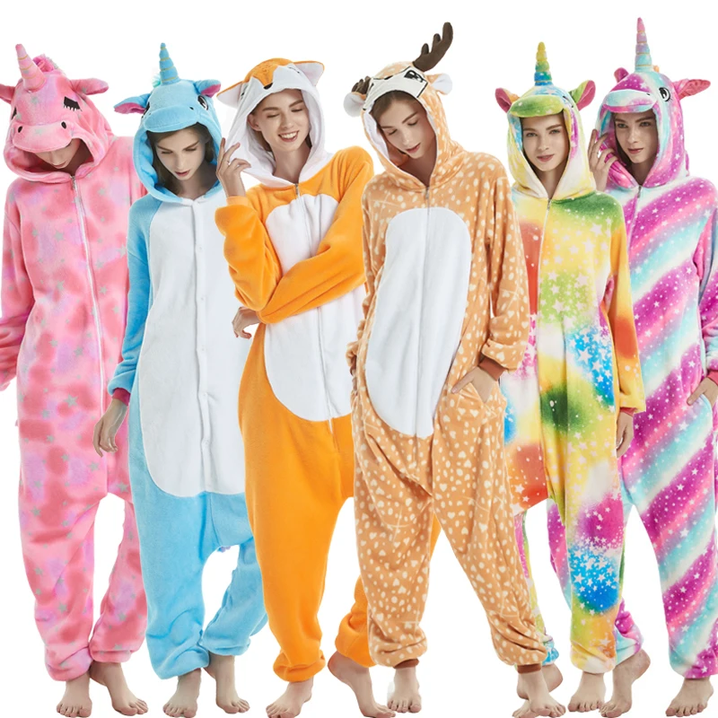 Stitch Onesie Odrasle Živali Pižamo Flanela Panda Pižame Za Ženske Samorog Spavaćica Unicornio Sleepwear Kigurumi Pajama Kombinezon