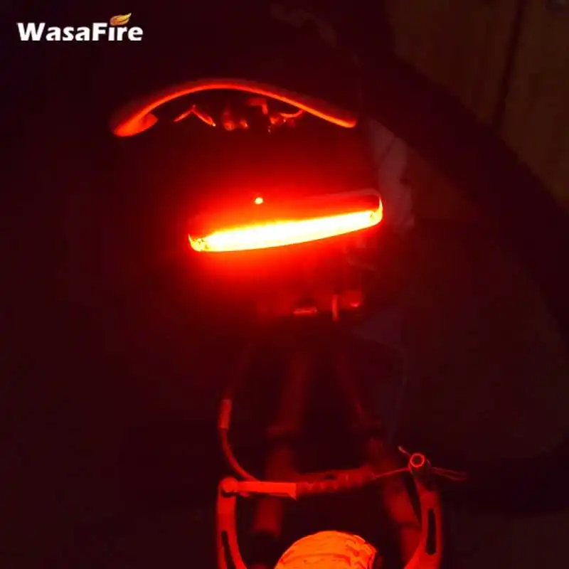 WasaFire USB Polnilne Kolesarske Luči Kolo Spredaj Rep Zadaj Nazaj Lučka 5 Načini Rdeča Modra Svetloba Varnost Opozorilo Kolesarska Svetilka