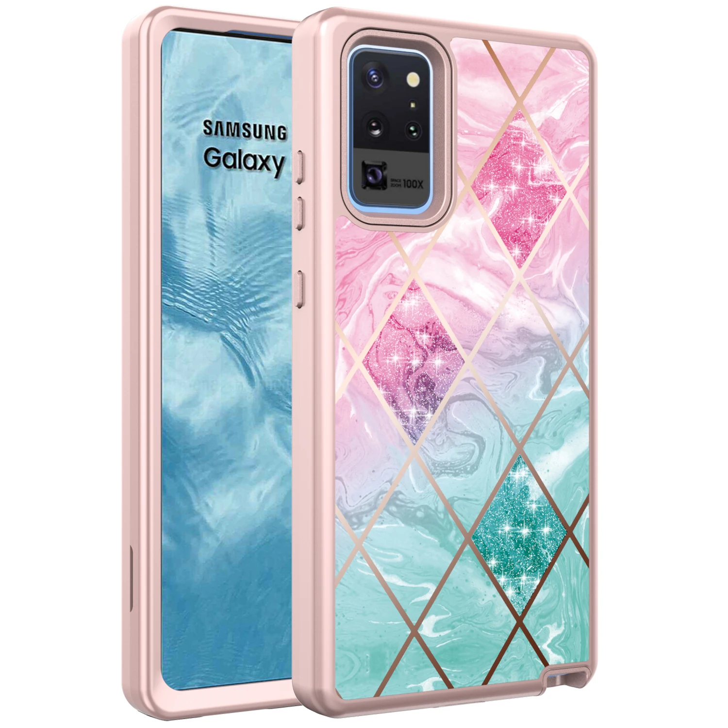2020 Modno Ohišje Za Samsung Galaxy Note 20 Ultra Težko Telefon Lupini Z Marmorjem, Teksturo Luksuzni Telefon Kritje Coque Za Ženske In Dekleta