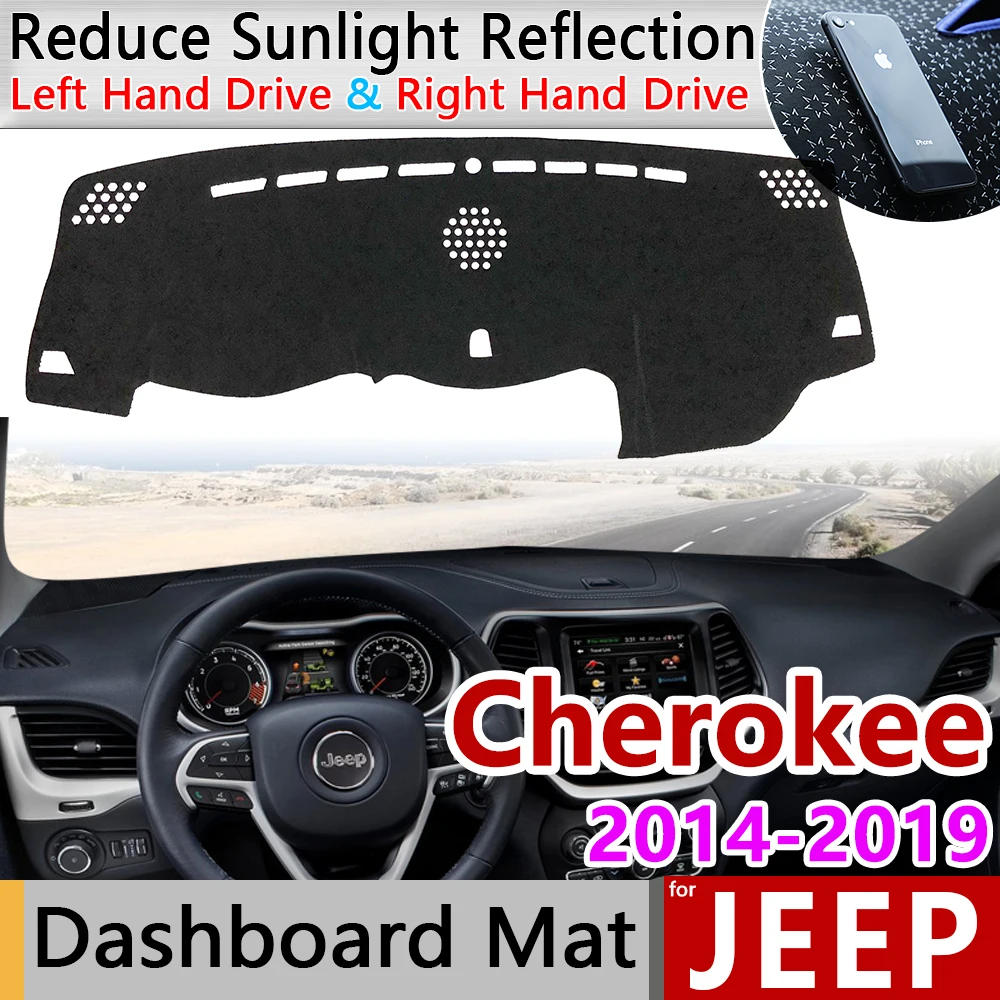 Za Jeep Cherokee KL 2016 2017 2018 2019 Anti-Slip Mat nadzorna plošča Pokrov Pad Dežnik Dashmat Zaščito Avto Dodatki
