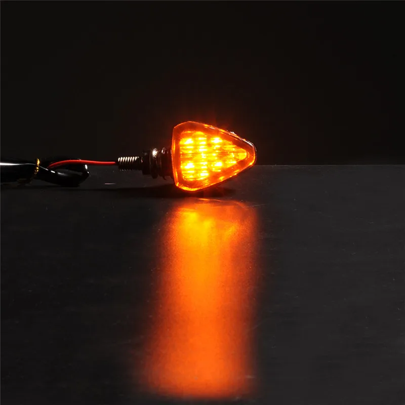 2 Kos 12 LED Vključite Signal Blinker Kazalnik Oranžno Svetlobo za Cruiser Chopper Kolo Šport Ulici Kolo 12V