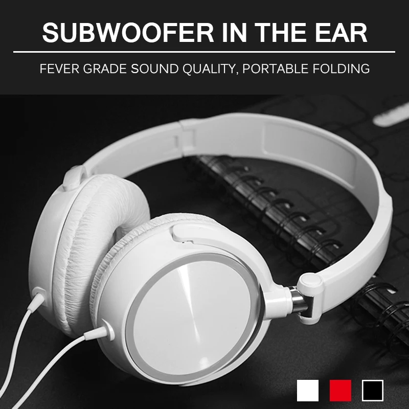 Novi HD Zvok Žične Slušalke Nad Uho Slušalke Bas Hi-fi Zvok Glasbe v Stereo Slušalke Prilagodljive Slušalke Nastavljiv