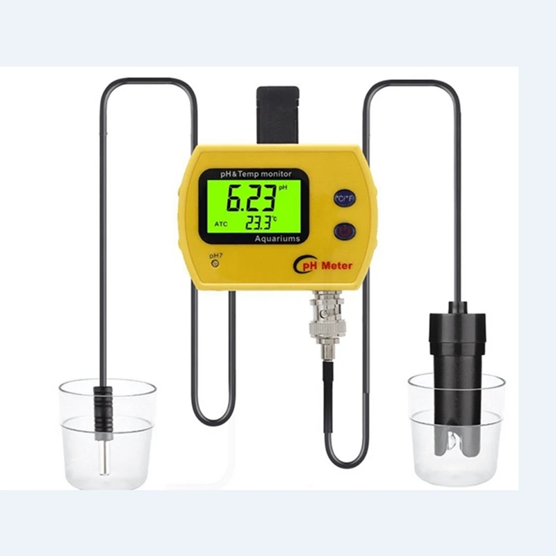 Online pH-Meter za Akvarij Bazen Acidimeter Kakovosti Vode Analyzer pH &TEMP Meter Hydroponics Zdravilišča Vode Spremlja Senzor Sonde