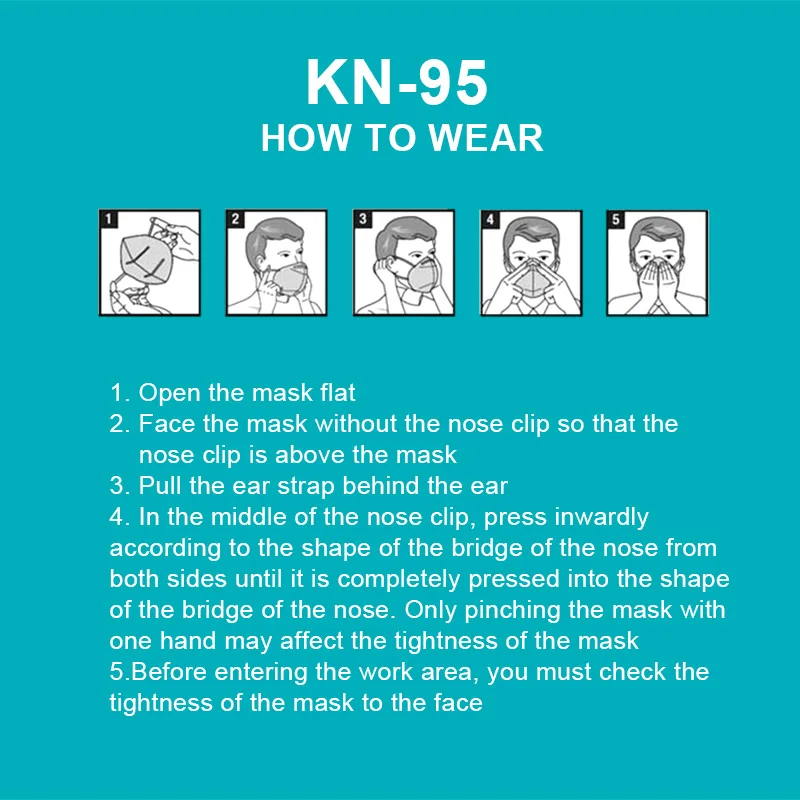 FFP2 KN95 Zaščitno Masko za Prah 5-plast Varnosti Dihanje Filter Uho Maske Hitro Dostavo masko mascarillas маска Bela