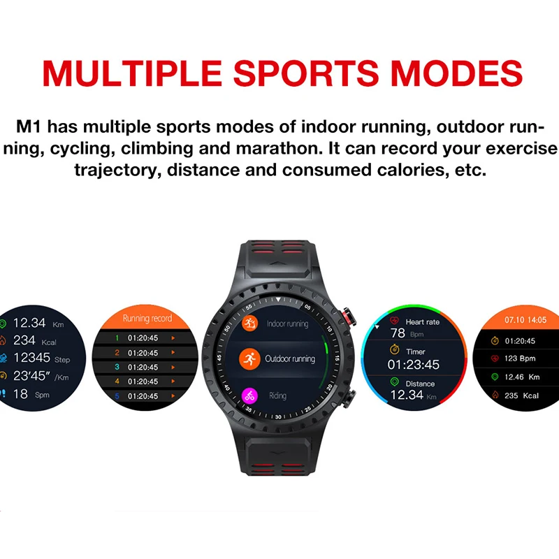 2020 srčnega utripa, GPS Pametno ročno uro bluetooth watch pametne ure spanja tracker nano SIM kartico, na voljo inteligentni smartwatch