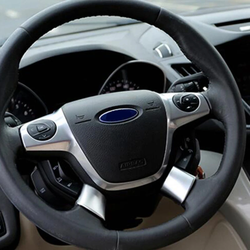 Moj Dober Avto, ABS Chrome Volan Kritje Bleščica Trim Nalepke za Ford Focus 3 Mk3 Kuga Pobeg 2012 2013