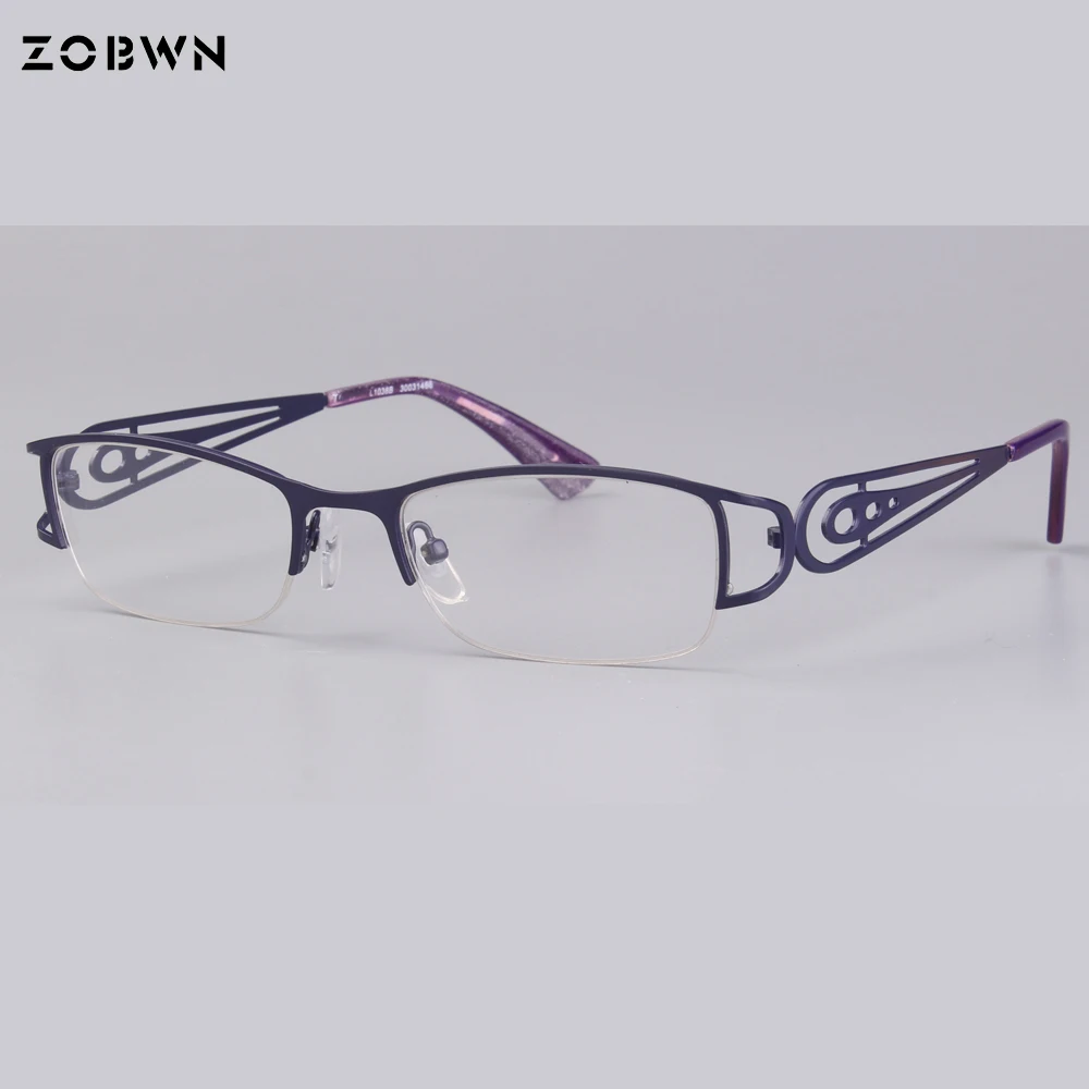 2020 nov prihod Optičnih Očal, vroče prodaje Črno polovico okvir Očal Jasno Objektiv vijolično rdečo luč montures de lunette Moški Ženske