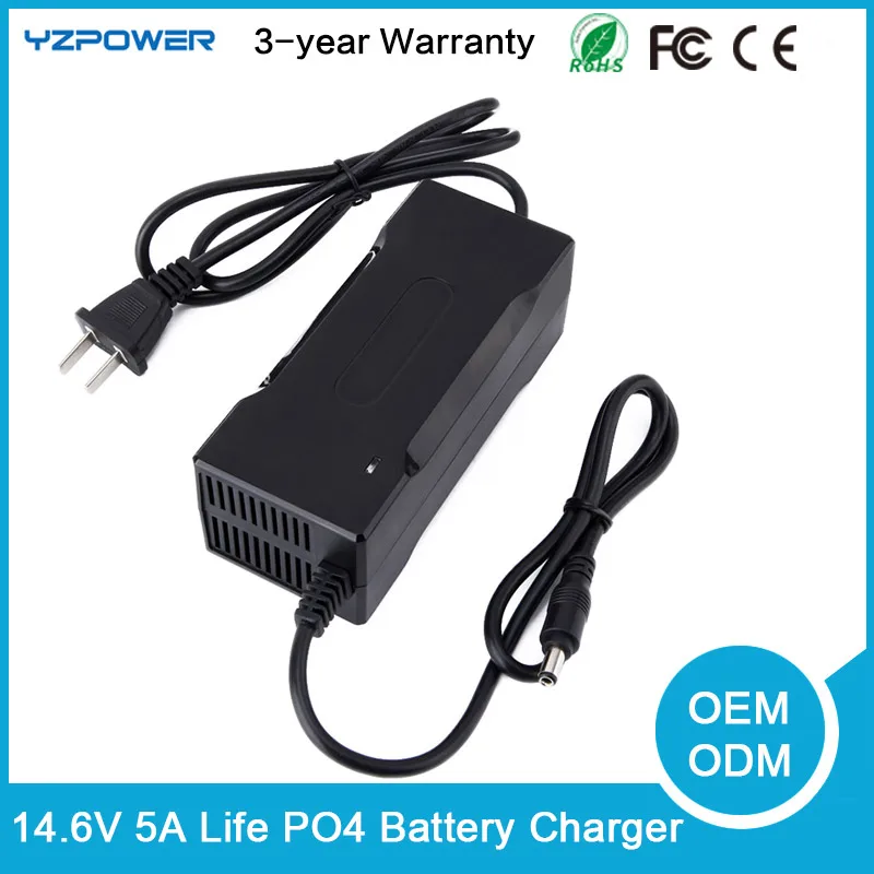 14.6 V 5A Auto LifePO4 Baterija Polnilnik za Življenje PO4 Baterijski Paket Električni Orodje Ventilator za Hlajenje