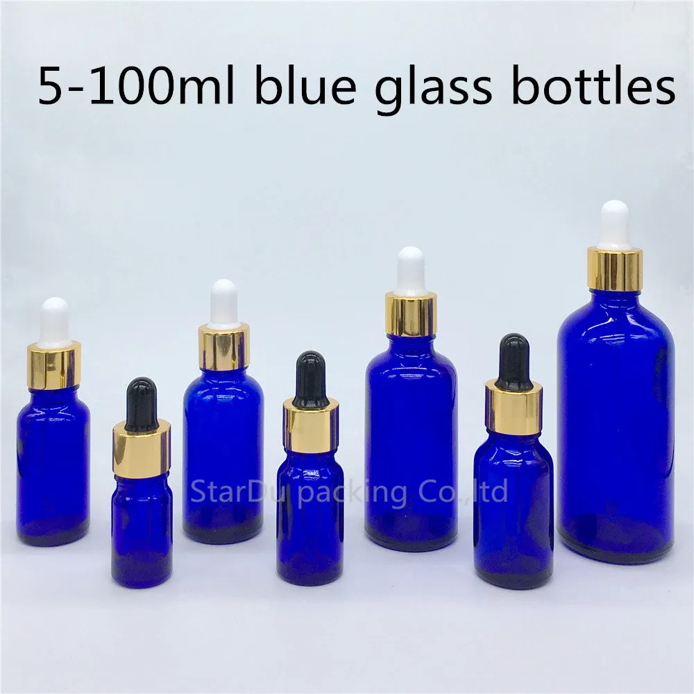 5ml, 10 ml,15ml,20ml,30 ML,50 ml,100 ml MODRA Steklenička S Kapalko za Eterično Olje, modre stekleničke Parfuma