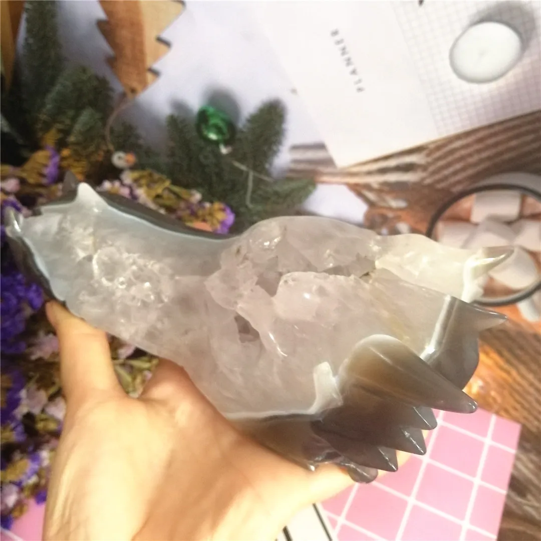 Vroče 9-16 cm super velik velikosti zmaj lobanje carving čarobno agate kamen, kristalne geode crystal grozdov zdravljenje kristalno dekoracijo