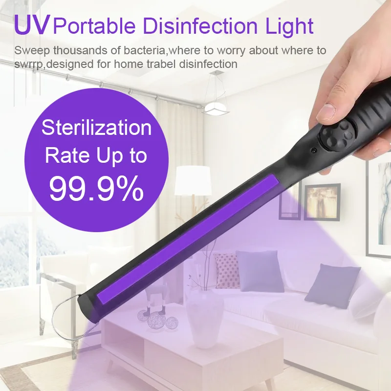 Doma Ročno Razkuževanje UV Svetilke Prenosne Sterilizirajte UV-C Svetlobe proti klicam COB LED delovna Svetilka Svetilka