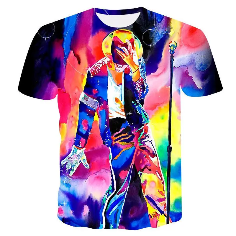 Michael Jackson tshirt Moški/Ženske Hip hop Rap t-shirt 2019 poletje Nov Band Mens 3d t-shirt Kralja Popa Tiskanja Priložnostne Kul majico