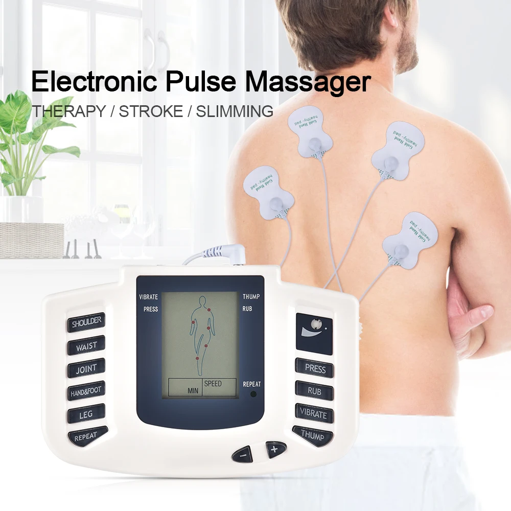 Električni TENS Stimulator Mišic (EMS) Akupunktura Zdravljenja Telesa Massager 16 Blazine za Nazaj Vratu Masaža Stopal Orodja za Zdravstveno Varstvo