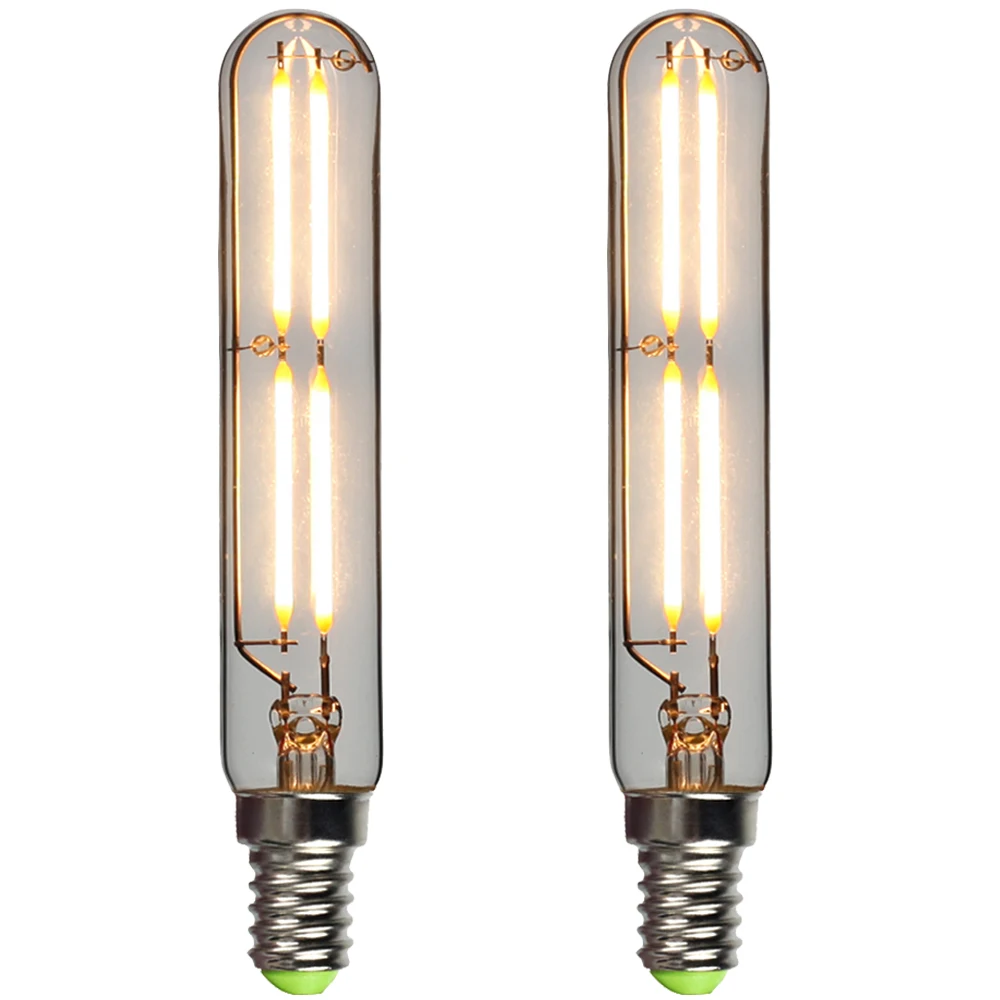 2Pcs/Paket Majhne Cevke, Led Žarnice, 4W 2700 Toplo Bela E14s 220/240V Posebnost Dekorativni Žarnica Edison Žarnica