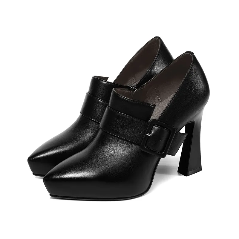ASUMER 2020 nove originalne usnjene čevlje konicami prstov zip visoke pete, čevlji za klasično maturantski urad čevlji ženske črpalke čevlji ženske
