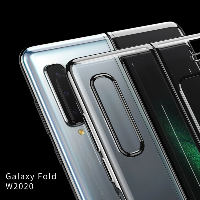 Za Samsung Galaxy Krat Primeru Plating pregleden Primeru Telefon Za Samsung Galaxy W2020 F9000 Visoka transparentnost Funda