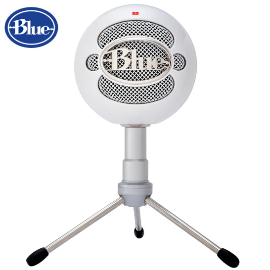 Original Modro Kepe LEDU Kondenzator Mikrofon za Računalnik Cardioid bele barve