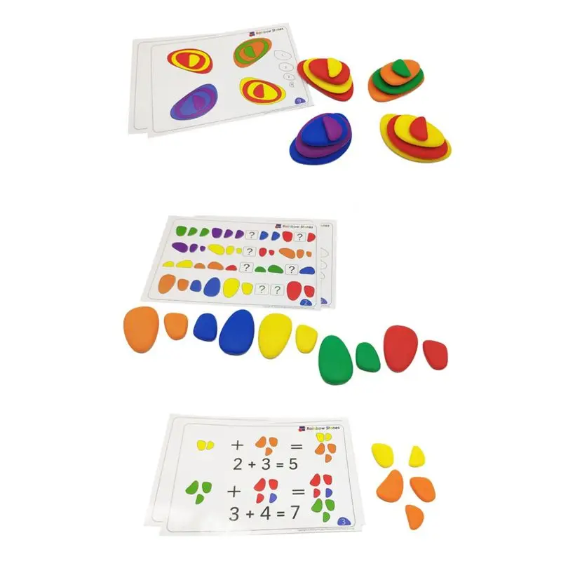 Barvne Tlakovanih Bloki Puzzle Montessori Zlaganje Začetku Izobraževalne Učenje Igrače Za Otroka Otroci Malčka