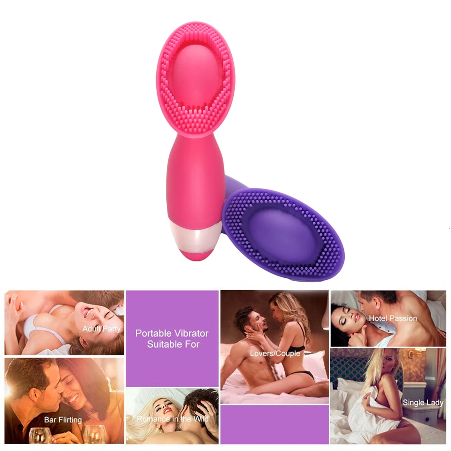 DIBE 10 Hitrost Stimulator Klitorisa Krtačo Vibrator Polnjenje prek kabla USB Nastavek Klitoris Lizanje Igrača G-spot Vibracije Cvet Za Ženske