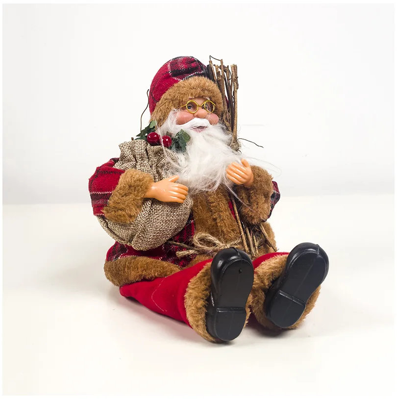 Sedel Božiček Božič Okraski za Božično Darilo Ornament Stoji Santa Claus Festival Dobave HM27