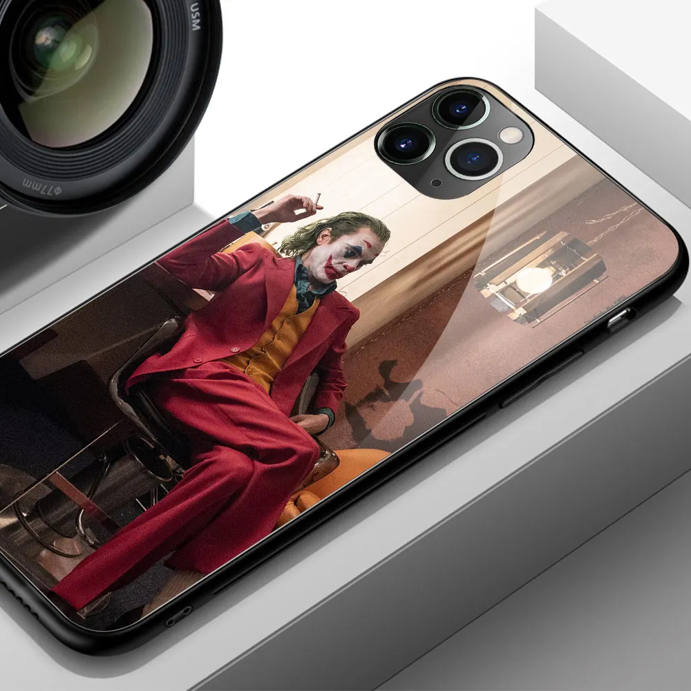 2019 film Joker Joaquin Phoenix stekla telefon primeru zajema mehko silikonsko ohišje za iphone 6 6s 7 8 plus X XR XS Max 11 pro max