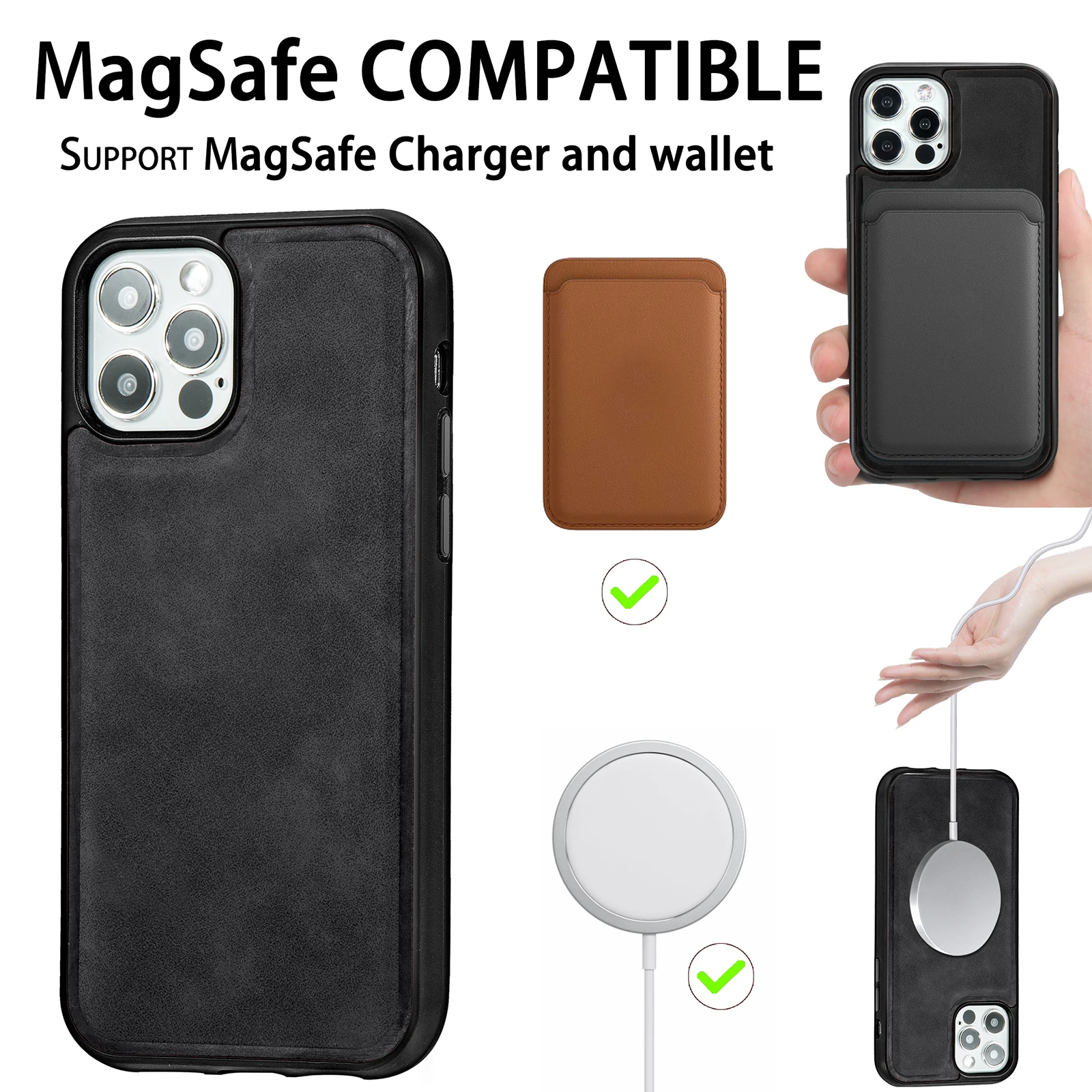 Moški poslovnih Magnet primeru za Iphone 12 pro max shockproof Magsafe polnjenje telefona kritje za iphone 12 mini pro max primeru