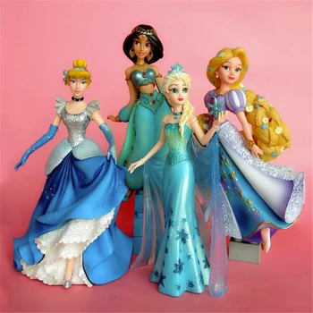 Disney Princesa figuric Torto Dekoracijo Zamrznjene Lutka Elsa Ana Rojstni Dekoracijo PVC Model Igrača Za Otroke Torta Dekor