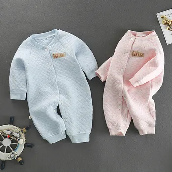 2020 Jeseni, Pozimi Newborn Baby Pižamo Debel Toplo Bodysuit 6 9 12 18 24M Baby Dekleta Fantje Bodysuit Underwears Otroška Oblačila
