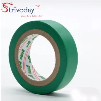 10pcs/veliko Zeleno 16 mm široka 10 m dolgo Električni Trak Visoko Temperaturne Izolacije trak Nepremočljiva PVC DIY Trakovi