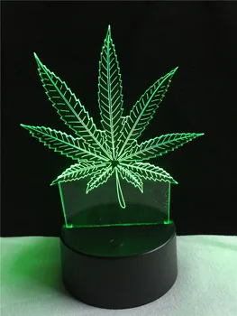 Maple Leaf Oblikovan 3D Lučka LED USB Lučka na Dotik RGB Barv previjalna Miza Noč Svetlobe Postelji Dekoracijo LED Lučka Moda Ustvarjalne