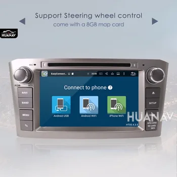 Avto DVD predvajalnik, GPS navigacija za Toyota Avensis 2002-2008 T250 Android7 Android8 večpredstavnostna 2 din Radio, GPS stereo vodja enote