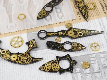 Majhen Nož Silikonsko Plesni Keychain DIY samoobrambe Orožje za Smolo Umetnosti Smolo Plesni Material Epoksi Smolo Plesni ustvarjalce