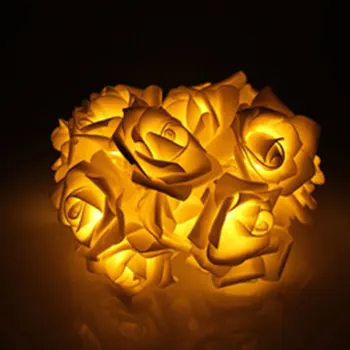Moda Svetlobo 10 LED Rose Cvet Niz Luči 220V EU Plug Pravljice svate Božično Dekoracijo Dropshipping