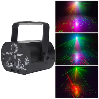WUZSTAR Mini Disco Laser DJ Svetlobe 60 Vzorec Stranka LED Mešani Utripa Fazi Za Dekoracijo Poroke Toplo Ap