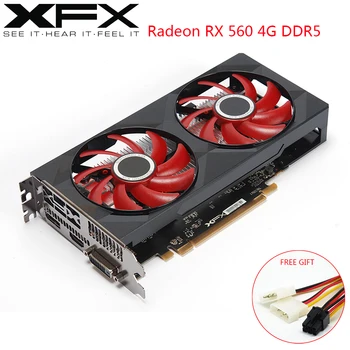 XFX Radeon RX 560 4GB DDR5 Grafične Kartice AMD GPU 128 Bit RX 560D Gaming PC Video Kartice, Namizni Računalnik Gamer Uporablja RX560 Kartico