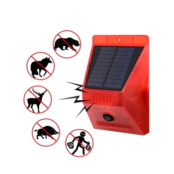 Sončne alarm svetlobo daljinskega upravljalnika Sirene Strobe alarm Senzor Gibanja Varnostni Alarmni Sistem za Kmetije ir zvok anti-theft lučka