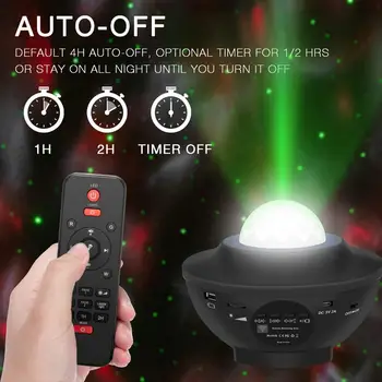 Barvita Zvezdnato Nebo Ponoči, Svetlobni Projektor Bluetooth USB Glasbe Senzor Igralec Stranka Učinek Zunanjega lučka Romantično galaxy Projekcija