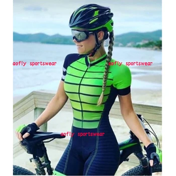 4 barve professioal Triatlon ženska oblačila Kolesarski Dres Skinsuit Jumpsuit Maillot Ropa Ciclismo MTB Oblačila Kolesarski Komplet