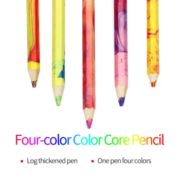 DEDEDEPRAISE 4-Barvni Debele Vodi Svinčniki Izbrisljivi Lesene Multi-Barvne Svinčnik Lapis De Or Risanje Skice Barvni Svinčnik Dobave