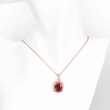 Garilina Trendovski nakit Avstrijski Rdeči kristal rose zlato obesek Obletnico ogrlica za ženske P2096