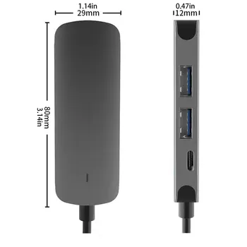 Tip C do HDMI je združljiv 4K USB-C, USB 3.0 Adapter za MacBook DELL XPS13 Samsung S8 Dex Huawei P30 Dock Projektor Monitor TV