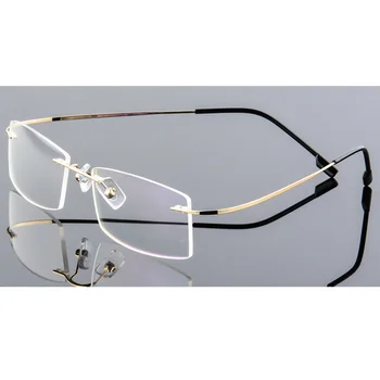 Trgovina na drobno ultra-lahkih rimless Optični okvir ženske moški Titanove Zlitine očala okvir Kratkovidnost Recept očala okvirji 9 barve